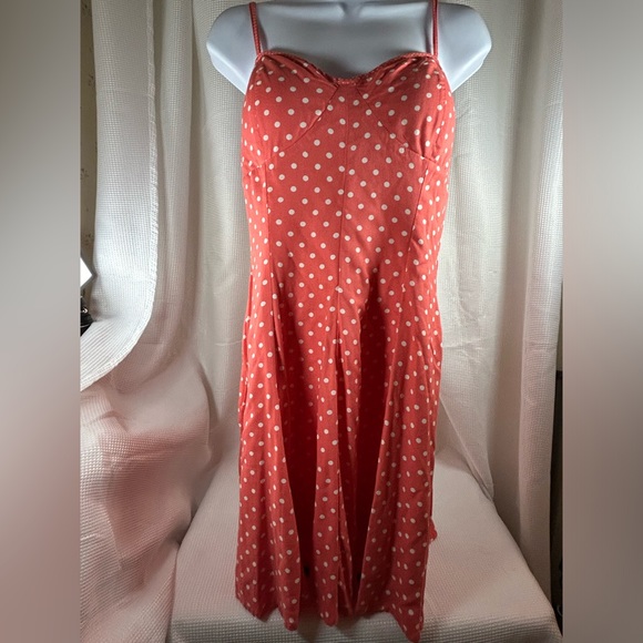 American Eagle Outfitters Dresses & Skirts - American Eagle, outfitters white polkadots, pink colored dress spaghetti straps